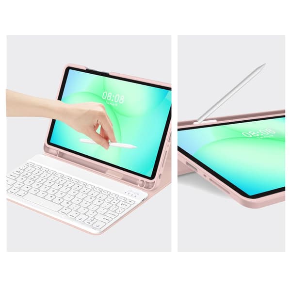 Tech-Protect Galaxy Tab A11 Plus/A9 Plus Fodral SC Tangentbord Rosa