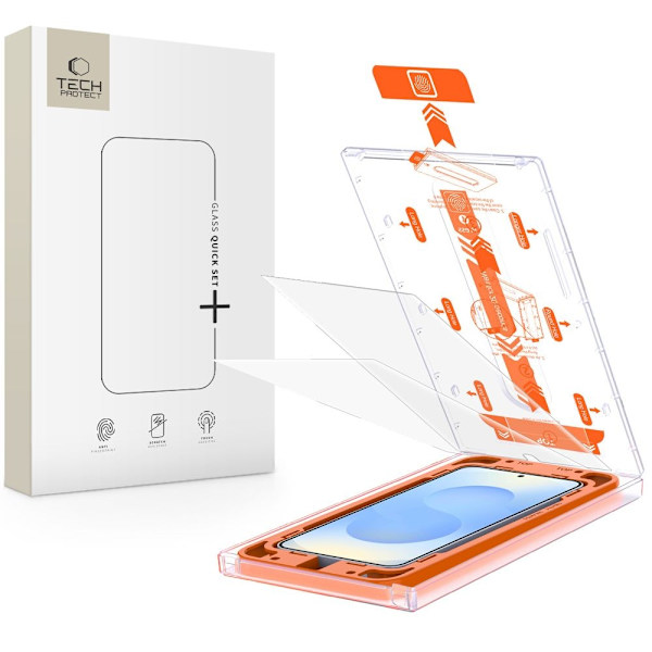 Tech-Protect Galaxy S25 Plus 2-PACK Skärmskydd QuickSet+ Härdat Glas