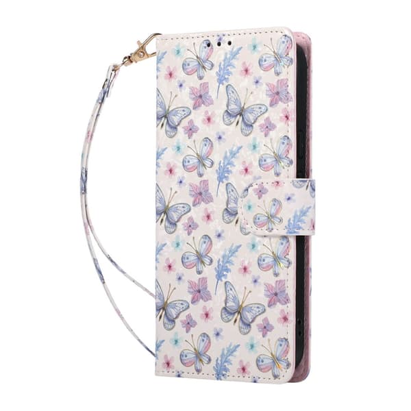 Google Pixel 10a Fodral RFID Läder Fjärilar / Blommor