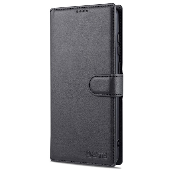 Samsung Galaxy A72 - AZNS Läder Fodral - Svart Black Svart