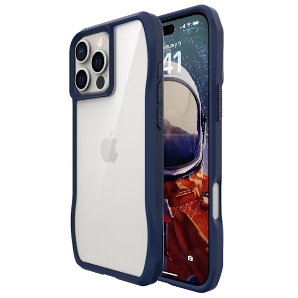 iPhone 16 Pro Skal Shockproof Hybrid Mörk Blå