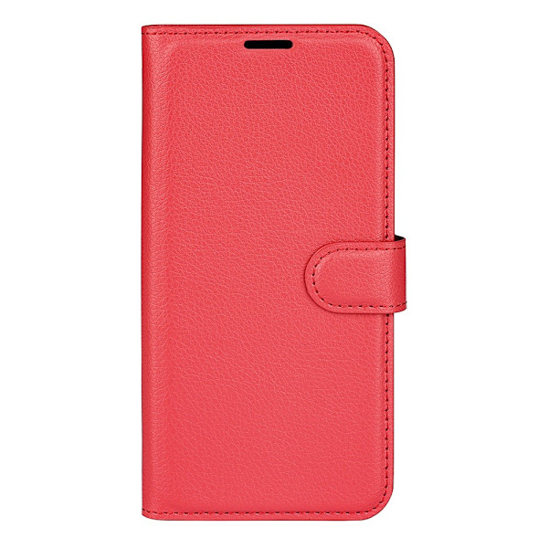 Xiaomi Redmi Note 14 4G Fodral Litchi Läder Röd