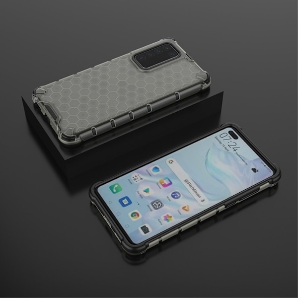 Huawei P40 - Armor Honeycomb Textur - Grå Grey Grå