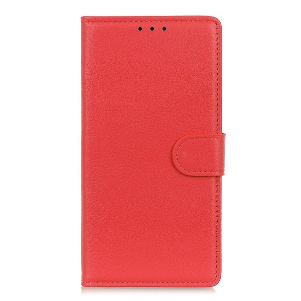 Samsung Galaxy S21 - Litchi Textur Fodral - Röd Red Röd