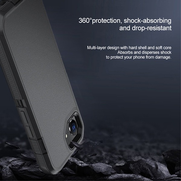 iPhone 16e Skal Extreme Shockproof Hybrid Svart / Grå