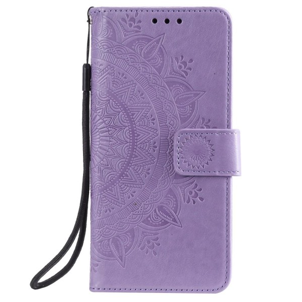 Samsung Galaxy S21 - Mandala Plånboksfodral - Lila Purple Lila