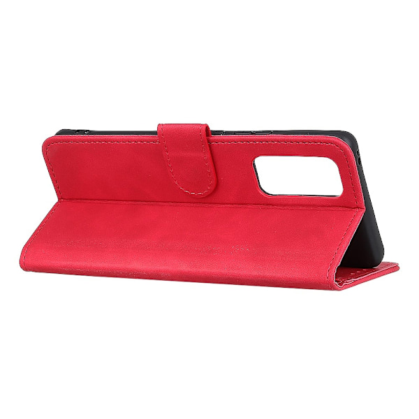 OnePlus 9 - KHAZNEH Retro Läder Fodral - Röd Red Röd