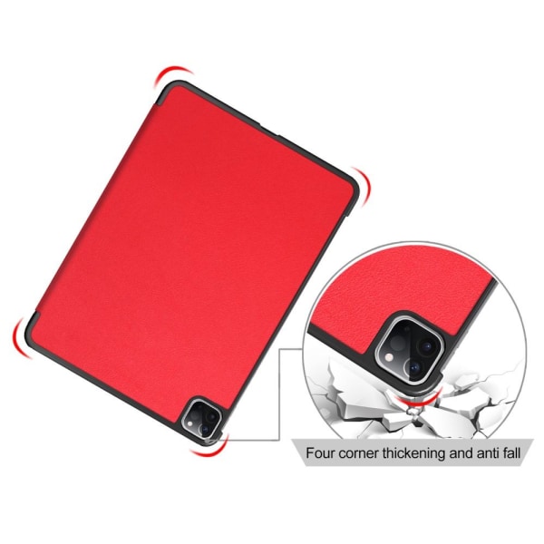 iPad Air 2020/2022 / Pro 11 Fodral Tri-Fold Apple Pen Laddning R Red Röd