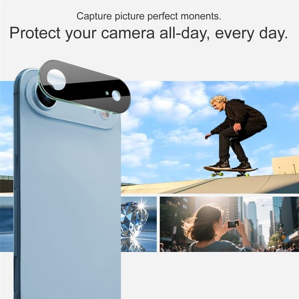 IMAK iPhone Air Linsskydd Härdat Glas Svart