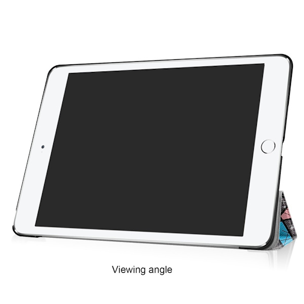 iPad 9.7" (2017) / (2018) - Tri-Fold Fodral - Färgad Geometri