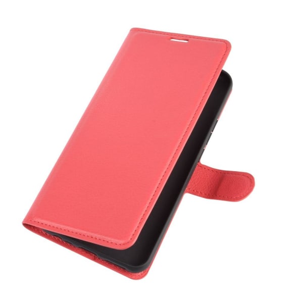 Xiaomi Redmi 9 - Litchi Plånboksfodral - Röd Red Röd