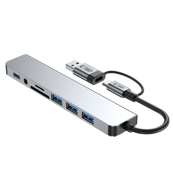 Tech-Protect 8in1 USB-C/USB-A  - USB-C/USB-A/SD/TF/AV3.5