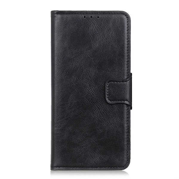 Samsung Galaxy A72 - Crazy Horse Läder Fodral - Svart Black Svart