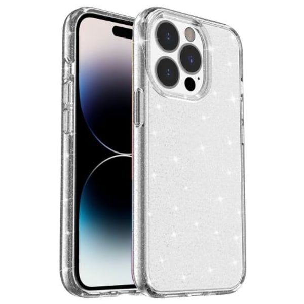 iPhone 14 Pro Max Skal Shockproof Glitter TPU Transparent