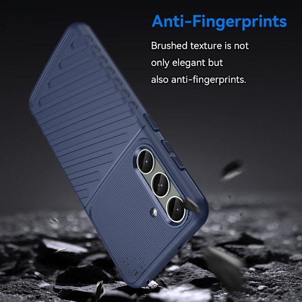 Galaxy S25 Plus / S24 Plus Skal Twill Textur Blå