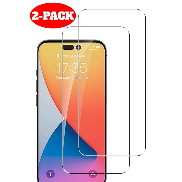 2-Pack - iPhone 15 Härdat Glas Skärmskydd