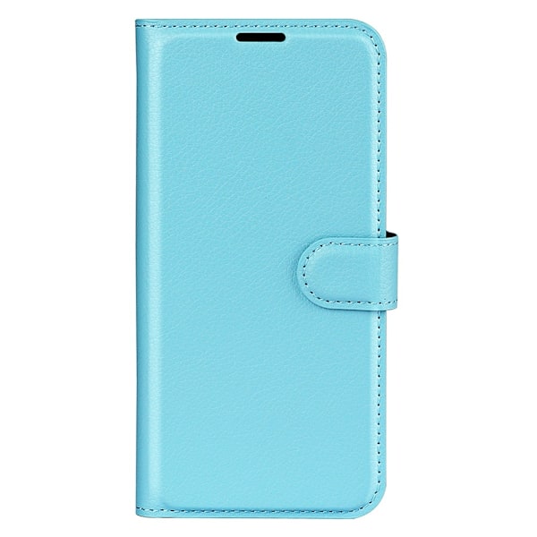 Samsung Galaxy S25 Plus Fodral Litchi Läder Blå