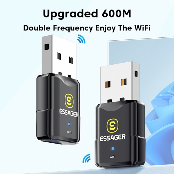 ESSAGER USB WiFi Nätverksadapter Svart