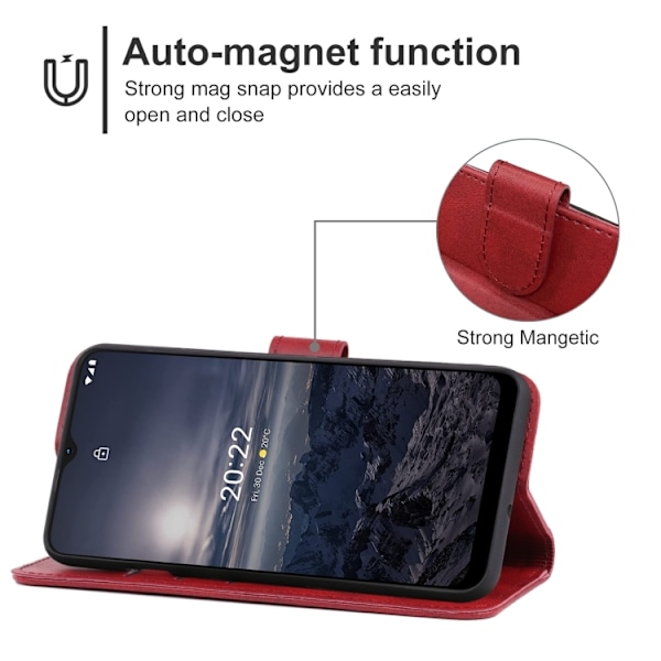 Nokia G11 / G21 Fodral Läder Röd