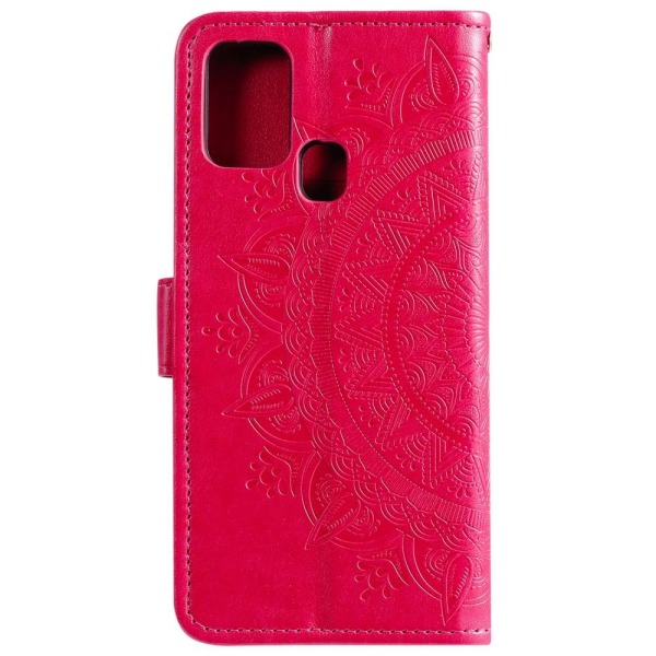 Samsung Galaxy A21s - Mandala Plånboksfodral - Rosa Pink Rosa