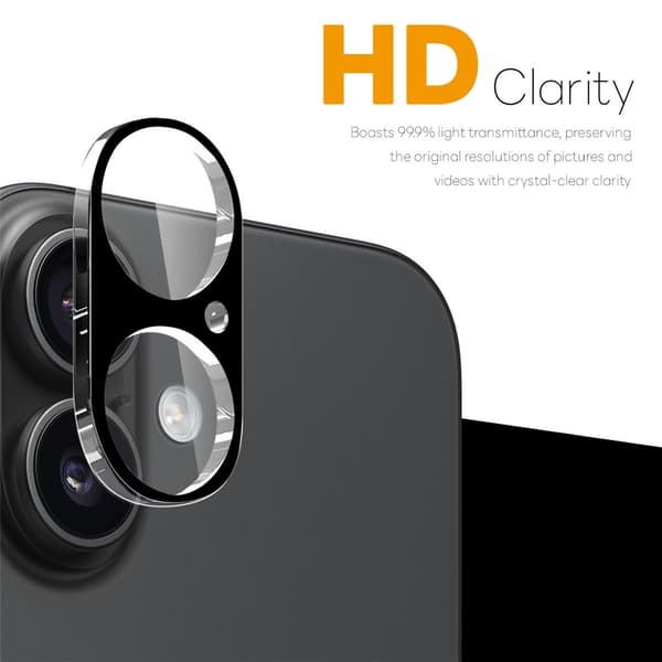 NORTHJO iPhone 17 2-PACK Linsskydd Härdat Glas Svart