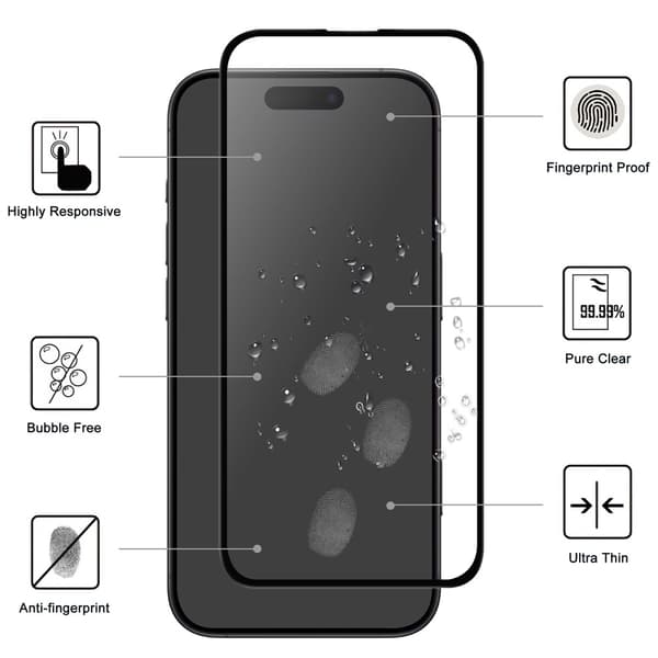 iPhone Air Skärmskydd Heltäckande Härdat Glas