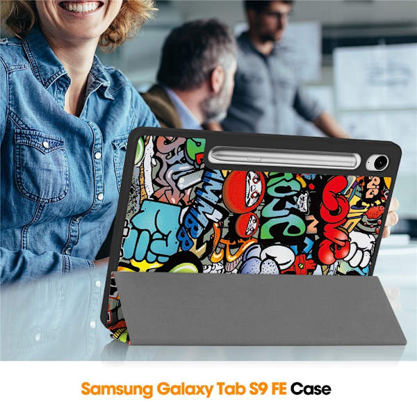 Samsung Galaxy Tab S10 Lite Fodral Tri-Fold Graffiti