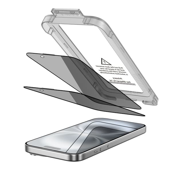 Tech-Protect iPhone 16 / 15 2-PACK Skärmskydd Quick Set Spy+ Privacy
