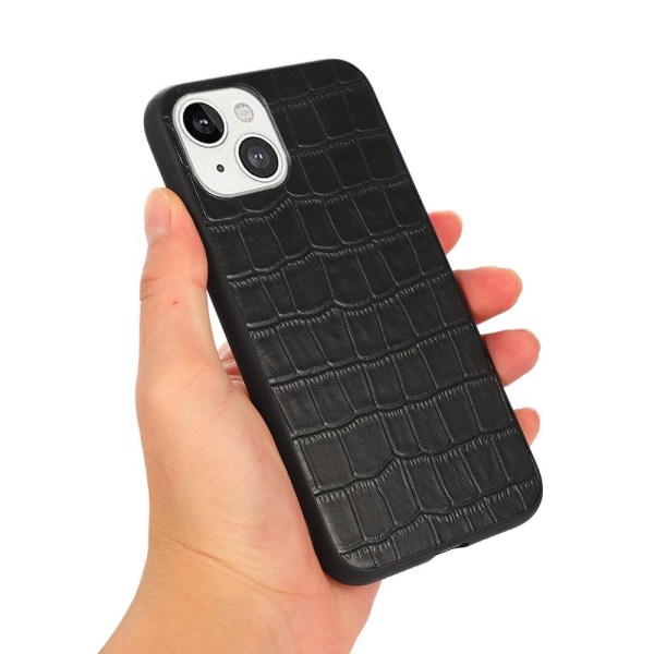 iPhone 13 - Krokodil Textur Hybrid Skal - Svart