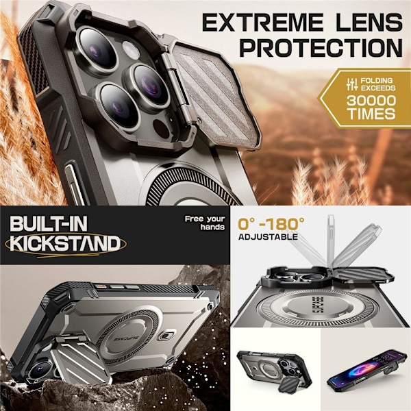 Supcase iPhone 16 Pro Max Skal MagSafe Unicorn Beetle XT Tigrey