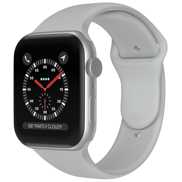 Apple Watch 38/40/41 mm Silikon Armband (M/L) Ljus Grå