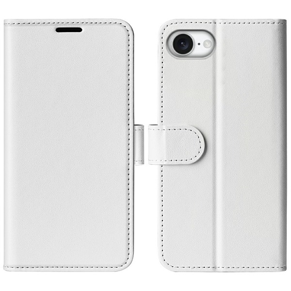 iPhone 16e Fodral Crazy Horse Läder Vit