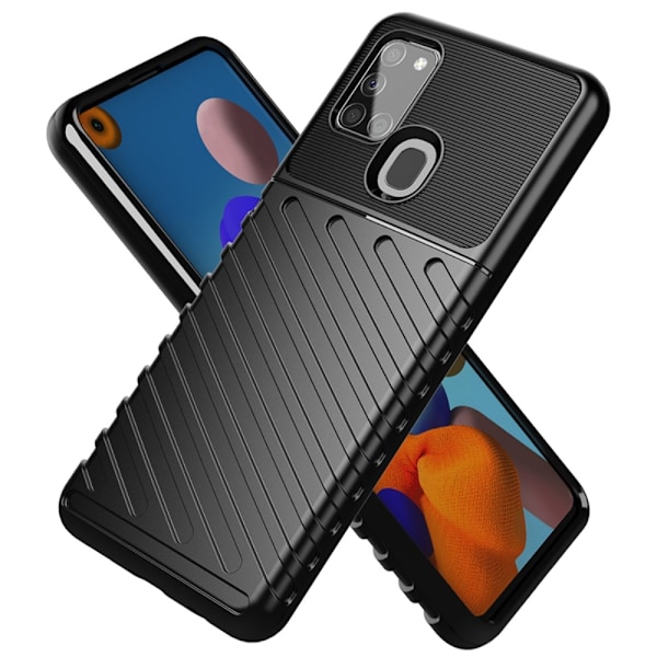 Samsung Galaxy A21s - Twill Skal - Svart Black Svart