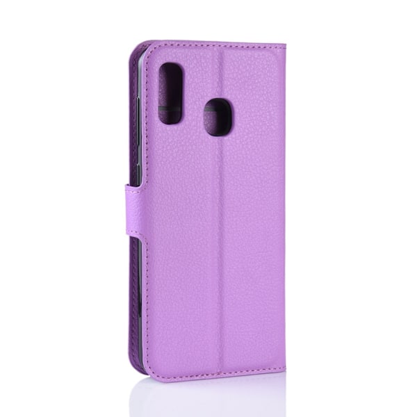 Samsung Galaxy A20e - Litchi Plånboksfodral - Lila Purple Lila