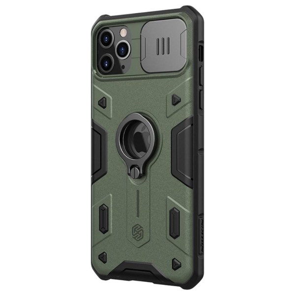 iPhone 11 Pro Max - NILLKIN CamShield Armor Ring Skal - Grön Green Grön