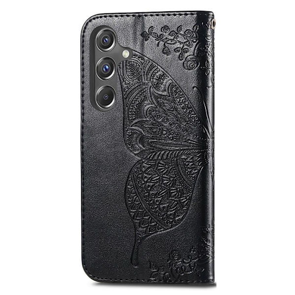 Samsung Galaxy A15 5G Fodral Big Butterfly Svart