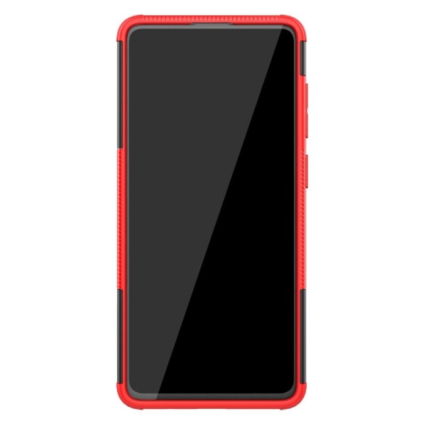 Samsung Galaxy A71 - Ultimata Stöttåliga Skalet med Stöd - Röd Red Röd