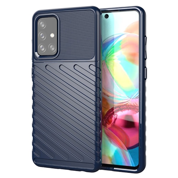 Samsung Galaxy A72 - Twill Textur Skal - Blå Blue Blå