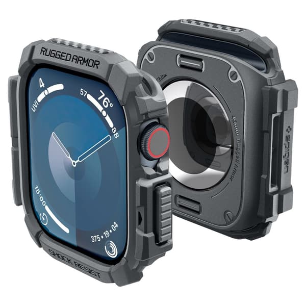 Spigen Apple Watch 11/10 46 mm Skal Rugged Armor Mörk Grå