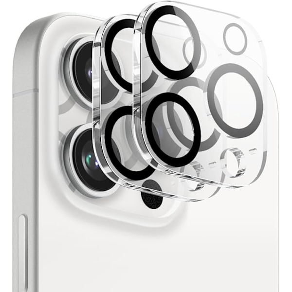 2-Pack iPhone 16 Pro Max Linsskydd I Härdat Glas