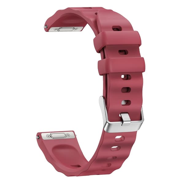 Klockarmband 18 mm Quick Release Wave Silikon Vinröd