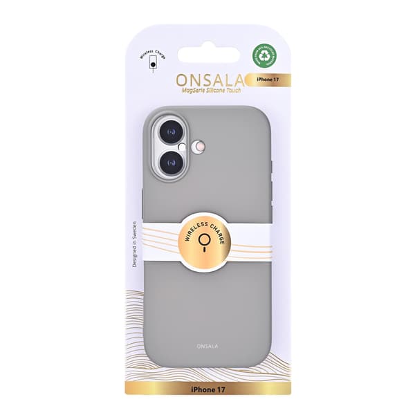Onsala iPhone 17 Mobilskal Med Silikonkänsla Concrete