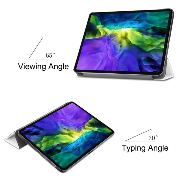 iPad Air 2020/2022/2024 / Pro 11 Fodral Tri-Fold Vit White Vit