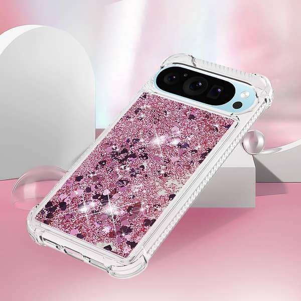 Google Pixel 10 / 10 Pro Skal Glitter Quicksand Roséguld