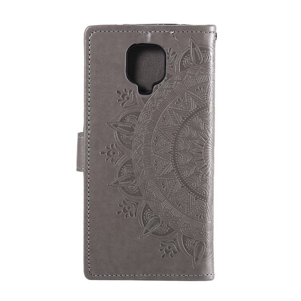 Xiaomi Redmi Note 9 Pro/Note 9S - Mandala Plånboksfodral - Grå Grey Grå