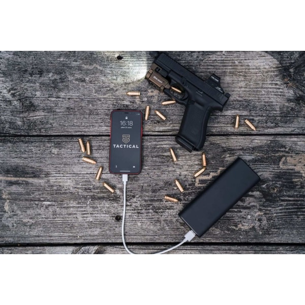 Tactical 30cm 2A 10W USB-C - Lightning Laddkabel Smooth Vit