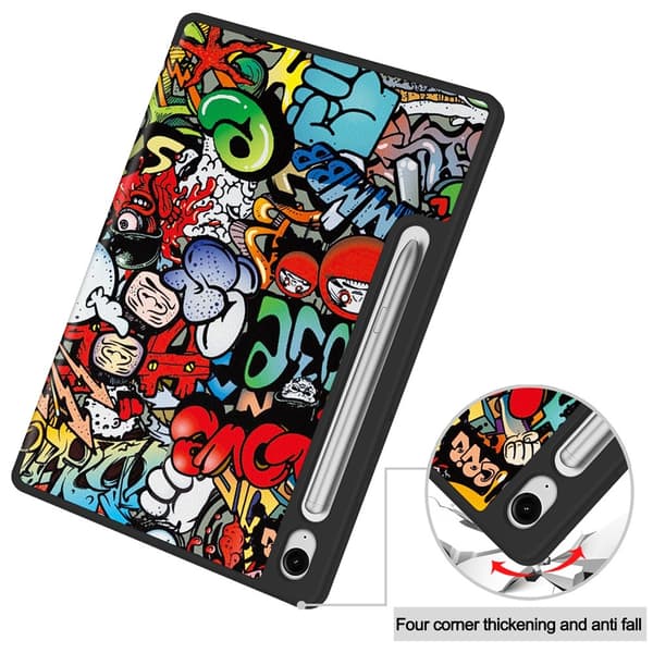 Samsung Galaxy Tab S10 Lite Fodral Tri-Fold Graffiti