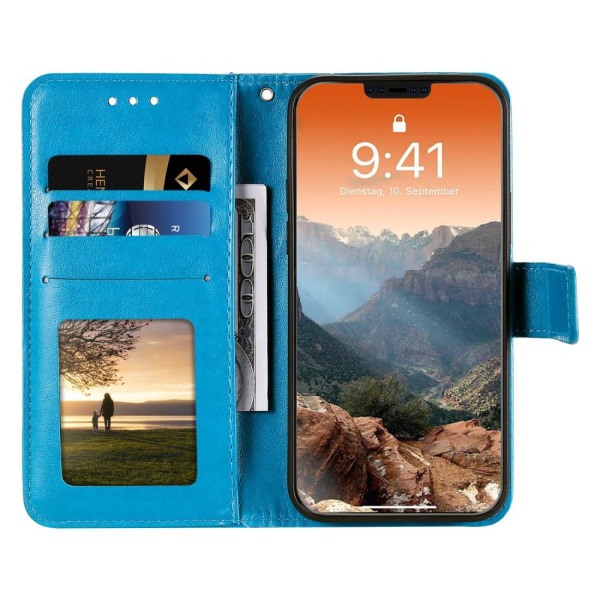 iPhone 12 / 12 Pro - Mandala Fodral - Blå Blue Blå