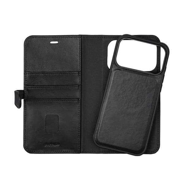 Buffalo iPhone 18 Pro Max/17 Pro Max Fodral MagSafe 2in1 Äkta Läder Svart