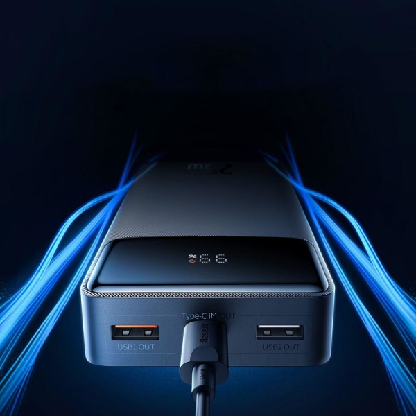 Baseus 20000 mAh Power Bank 25W PD QC Inkl. USB-C Kabel Svart